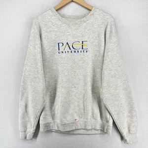 PACE UNIVERSITY Sweatshirt Adult L SETTERS NEW YORK NY Pleasantvile Fleece Gray